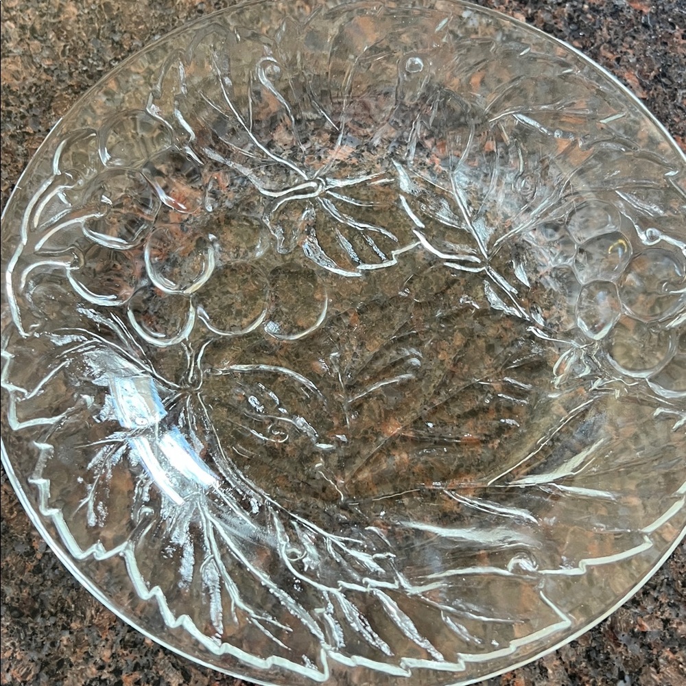Set of Three Decorative Glass Plates vintage - Picture 3 of 4